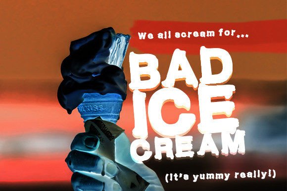 Bad Ice Cream SVG Font Bundle Review for Embroidery Projects