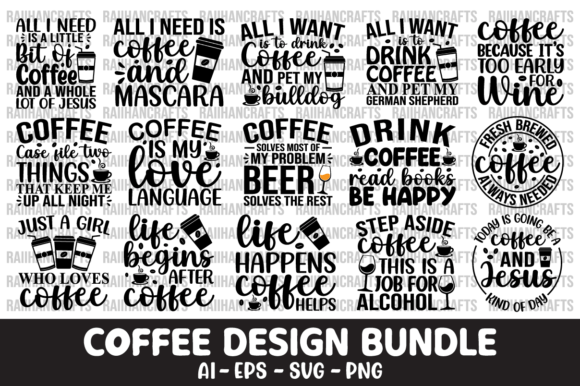 Coffee Quote Design Bundle SVG Review