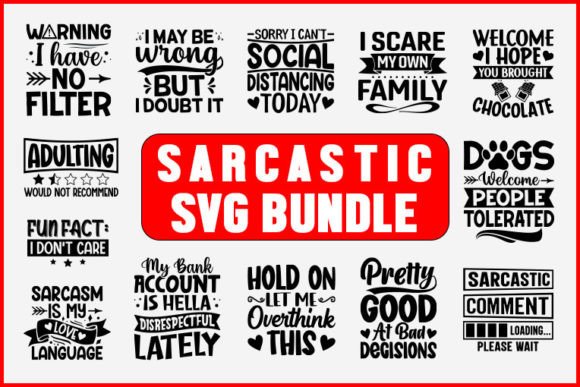 Sarcastic SVG Bundle 2 for Embroidery Projects
