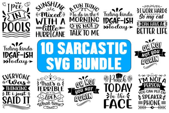 Sarcastic SVG Bundle for Embroidery Projects